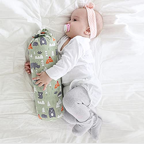 IPENNY Pillow de Bébé Oreiller de Sommeil Latéral Oreiller de Confort de Sommeil de Bébé Oreiller Anti-Retournement de Nouveau-né de Sarrasin Oreiller Fixe pour Enfants 36cm