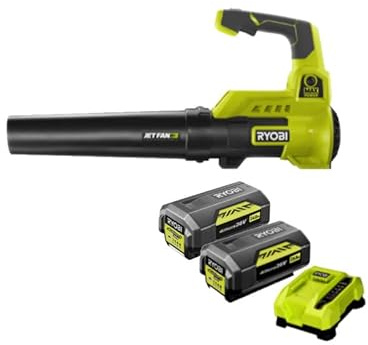 RYOBI Laubbläser, 36 V, max. Power, RY36BLA-140, 2 Akkus 4,0 Ah, 1 Schnellladegerät