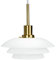 Dyberg Larsen DL20 Opal/Brass Deckenlampe - Modern & Leicht Deckenleuchte Wohnzimmer Hergestellt aus Metall - Deckenlampe Wohnzimmer Ohne Leuchtmittel - 60 W/G9 - Deckenleuchten in Dänisches Design