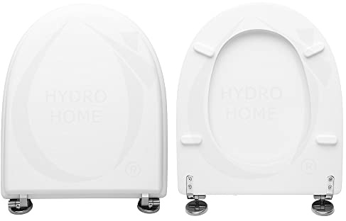 HYDRO HOME Tavoletta Wc MAIORA HATRIA SPEA Compatibile, Copriwater In Legno Rivestito Con 2 mm Di Resina, Tavoletta Wc Con Cerniere Fissaggio Dall'Alto MADE IN ITALY