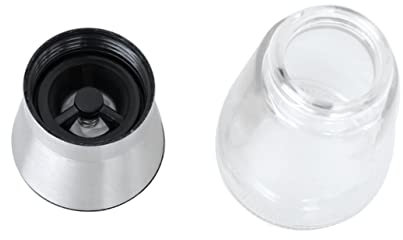 YARNOW Edelstahl Salz Und Pfeffermühle Mit Transparentem Korpus Fassungsvermögen Für Frische Gewürze Sicherer Halt Und Einfache Handhabung