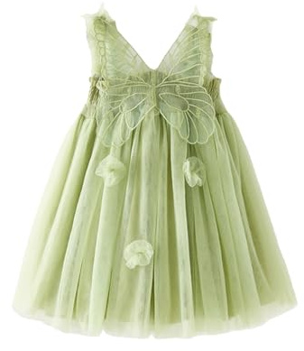 Miipat Vestito per Bambina Tulle Senza Maniche Farfalla Abito Bambino Ragazze Principessa Abiti Ragazze la Festa di Compleanno Vestiti