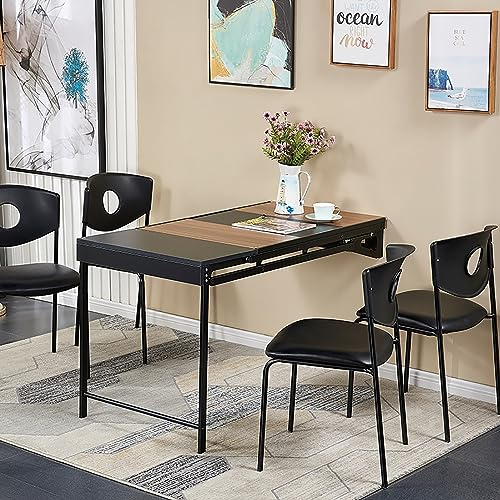 Küchen-Esstisch Wandmontierter,Drop Leaf Wall Folding Table,an Der Wand Montierter Einfacher Computertisch For Kleine Wohnungen, Einfach Zusammenklappbar Und Nimmt Keinen Platz Ein, Ohne Hocker ( Colo