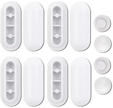 MONOJLY Lot de 12 tampons pour abattant de toilette, bouchons de support pour abattant de toilette, pare-chocs de siège de toilette, 8 anneaux et 4 tampons de couvercle