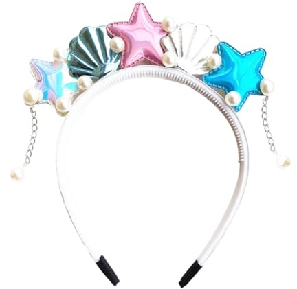 DOITOOL 2stücke Meerjungfrau Haarreif Für Junge Mädchen Design Ocean Themed Headband Für Kostümpartys Und Karneval Zubehör Für Mädchen Blau