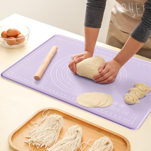 Extra Large Thick Silicone Baking Mat 40x50cm Non Stick Pastry Mat for Rolling Dough, Durable Multipurpose Mat, Making Cookies, Pizza, Pie, Fondant, Bread, Resin Crafts Jewelry Casting Mould Mat