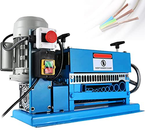 Macchina spelafili elettrica 370W per tagliapiastrelle, spelafili motorizzata per scarti con manovella per Il Riciclaggio del Filo di Rame
