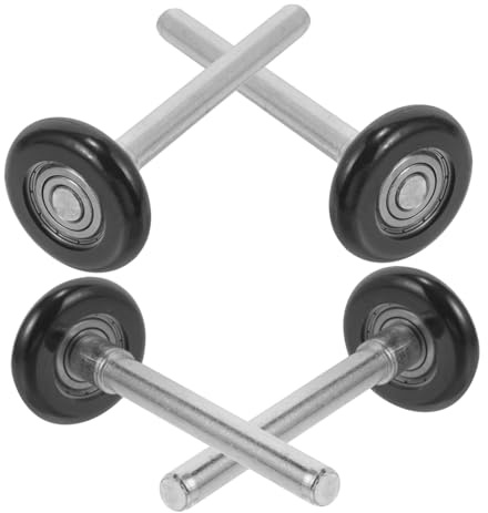 ANDRESLAD 4pcs Nylon Garage Door Rollers Replacement Smooth Rollers Quiet Stem Door Hardware for Sliding Garage