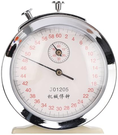 Mechanical Stopwatch,Round Dial 0.2s 60 Second Sports Count Timer for Running Cycling Physics Experiments