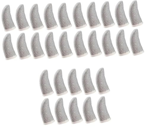 Gogogmee 30 Stk Spiel Gaming-Fingerhüllen Fingerhandschuhe aus Stoff Ärmelprotektoren Daumenschutz finger sleeve ankle brace bequeme Spielbetten Spiel Requisiten silberne Faser