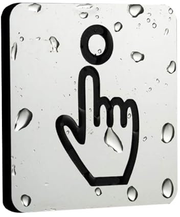 Weduspaty Please Ring Bell Sign, 6×6cm Self Adhesive Doorbell Sign Acrylic Door Sign Outdoor Doorbell Notice Sign