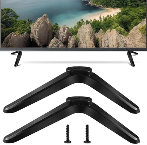 Universal TV Ständer, Universeller TV Standfüße Kompatibel mit den ca. 52,5 Zoll LED LCD Fernseher, Sockelfüße mit Schraubenset TV Standfuss Hochwertiger ABS, für LED und Plasma Flachbildschirme
