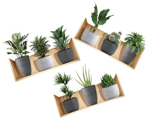 HAWILLOSCH 3feuilles Autocollant Mural Plantes Vertes Pot Décoration Diy Stickers Muraux Décoratifs Pour Salon Et Chambre