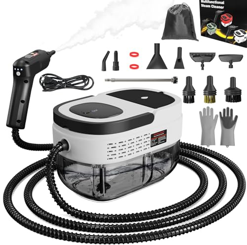 Goyappin Handångstvätt för hemmet, 2 500 W högtrycksångtvätt för bildetaljering, 3 ångnivåer, 1 600 ml tank, högtrycksångbåt för vägglöss, soffa, möbler, kök, badrum, golv