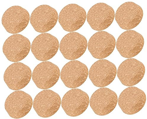 UKCOCO 60 Tapones de Corcho para Botellas de Vino, Madera, Sellado Eficaz, Previene Oxidación, Adecuado para Fiestas y Celebraciones