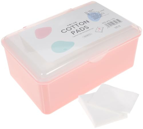 DECORNIJIA Dischetti Struccanti Pulisce i Pori Efficacemente Usa e Getta 1000 Pezzi e Scatola Trasparente in Materiale Non Tessuto Rimuove Olio in Eccesso per Pulizia Viso