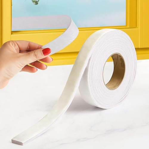 Anti-Condensation Absorbers for Windows(3.5cm x 400cm x 0.5cm) – Reusable Moisture Absorbing Tape for Windowsills, Glass, Doors & Air Conditioners – Self-Adhesive, Winter Water Absorber (Beige)