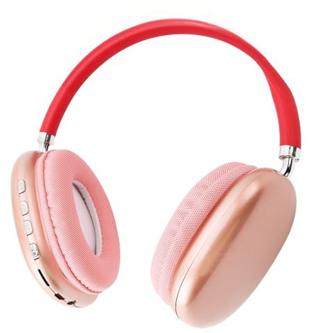 HechoVinen Wireless Over Ear Headphones,Noise Canceling Bluetooth Headphones,12H Playtime,Foldable,Soft Earmuffs for iPhone,Android,Laptops,PC,TV (Rose Gold)
