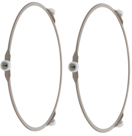 HIAKDOFT Lot de 2 Anneaux Rotatifs pour Four à Micro-Ondes Support de Plateau Tournant en Plastique Diamètre 222 CM Roulettes Compatibles pour Pièces Détachées Micro-Ondes Accessoire