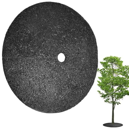 Genérico Disco Acolchado Tejido No 28/36 Pulgadas - Alfombra Protectora Árbol Reutilizable Y Malla Antihierbas | Cubierta Paisajística Circular Resistente Transpirable para Riego Raíces Profundas