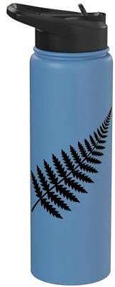 New Zealand Fern NZ Proud Kiwi Bird New Zealander Stainless Steel Insulated Water Bottle