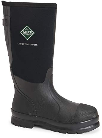 MUCK Chore Classic Men's Steel Toe XF (Wide Calf), Black, Size 8(M)