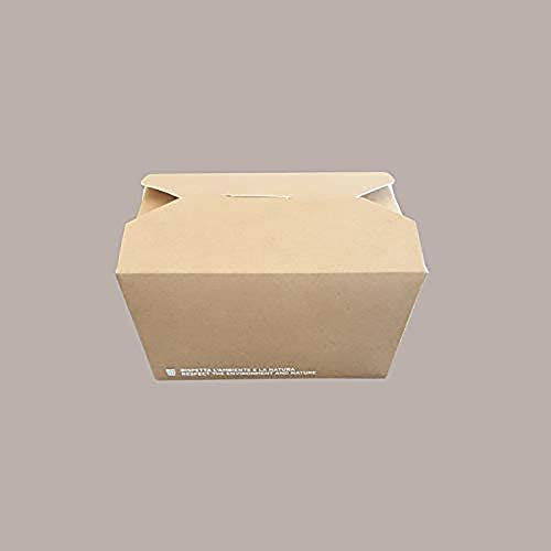 Lucgel Scatola Contenitore per Asporto Alimenti in Cartoncino Avana Mini Foodbox Monouso11x9H6,5cm - 40 pezzi -