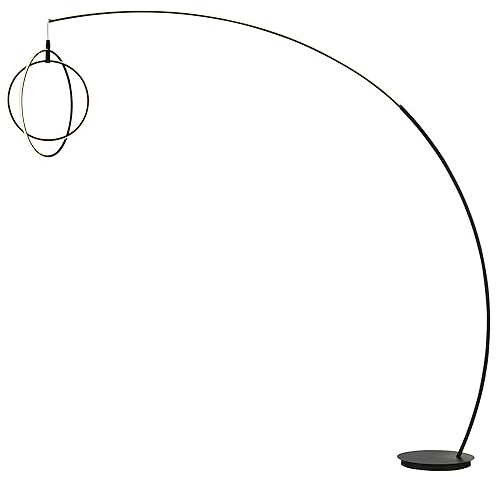 Lite Source Monita 83 Matte Black LED Modern Orb Arc Floor Lamp