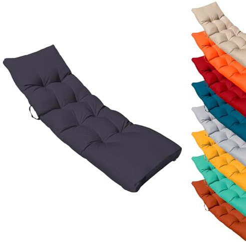 Linxor - Cojín Acolchado para Tumbona - 185 x 60 cm