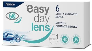 Easy Day Lens, 6 Lenti A Contatto Mensili per la correzione della miopia, -3,50
