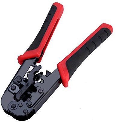 Crimpadora De Trinquete, Cortadora Peladora Crimpadora Modular, Alicates Para Terminales De Cable, Cat 5 Conectores RJ45 RJ12 RJ11 8P 6P 4P Herramientas Manuales Para Cortes, Tiras, Crimpados