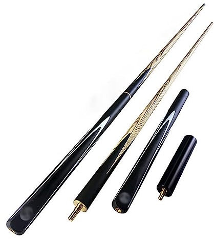 DaoGeSir Snooker-Pool-Queue, 3/4-gelenkig, handgefertigter Eschenschaft, 3-teilig mit Verlängerungszubehör, Snooker-Pool- oder Billard-Queue, Messinggelenk, volle Größe, 57 Zoll