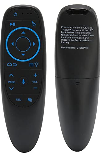 Air Remote with Voice Function, Multi Function TV Remote Control for Android System, Sensitive and Stable Operation, ABS Shell (G10S PRO BT)