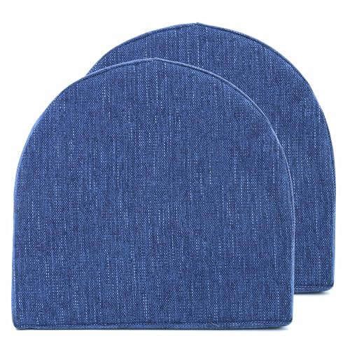 Chair Cushions: Premium High-Density Memory Foam Seat Cushion for Office, Home, & Car - Ergonomic Design for Comfortable Sitting, Relieves Pain & Tailbone Pressure with Non-Slip Bottom, 2 Pack, Navy