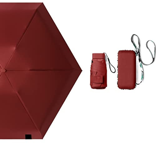ULTRAWAVE Parapluie Mini Parapluie Porte-Cartes Petite Poche Portable Capsule Parapluie Parasol Ensoleillé ou Pluvieux Parapluies pour la Pluie (Color : F, Size : S)