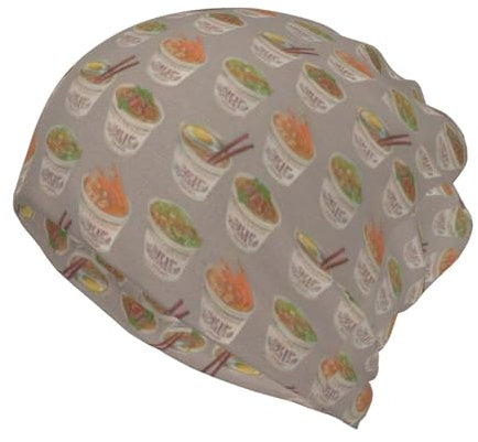 Sombrero de punto cálido para adultos, con estampado de hierbas florales, estampado botánico, multifuncional, variedad, sombrero de punto cálido para adultos, Huevera de fideos Ramen, talla única