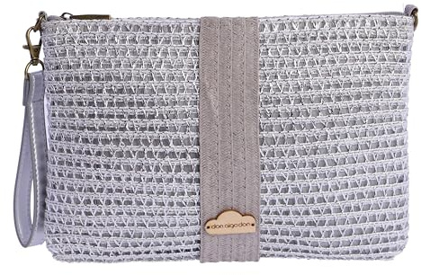 DON ALGODON - Bolso bandolera mujer - Bolso playa mujer - Bolso mujer verano - Bolso rafia mujer - Bolsa playa para mujer - Bolso mimbre mujer hecho a mano ideal para la playa, Elvas
