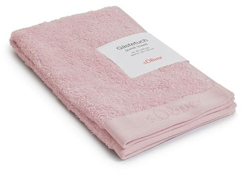 s.Oliver Gästehandtuch 30x50 cm - 100% Baumwolle, 600 g/m², weich & saugstark, Gästetuch rosa