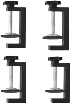 C-Klemmen, Mini-Schwerlast-C-Klemmen, Schrankrahmen, Klemmen für Schränke, strapazierfähig, kleine Schreibtischklemme mit stabiler, breiter Backe, 4 Stück