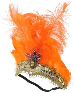 MERRYHAPY Headdress Haarband Mit Verstellbarem Design Für Partys Karneval Und Cosplay Für Frauen Männer Und Teens Orangefarbenes Accessoire Für Festliche Anlässe