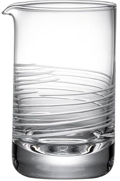 USEEKRIL Crystal Cocktail Mixing Glass,18oz Thick Bottom Seamless Cocktail Stirring Glass,Hand Carve Bar Mixing for Bartender Gift