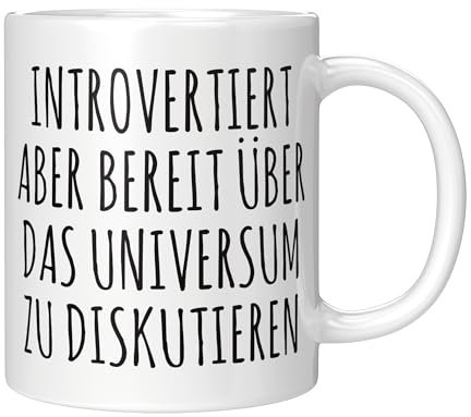CupHaven® Astronomie Tasse Introvertierter Astronom Astronomin Hobby-Astronom Sternkunde Kaffeetasse Kaffeebecher Becher Geschenk Geschenkidee
