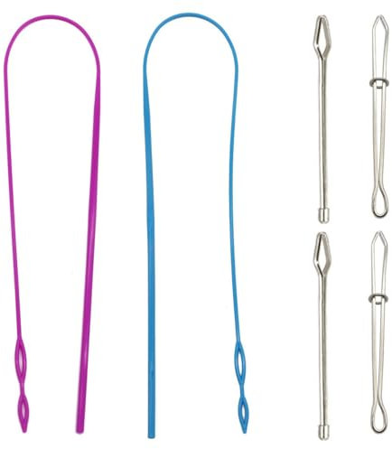 XENQITO 6 Stück Einfädelhilfe, Durchziehnadeln,Kordel für Jogginghose,Elastische Kordel Einfädler, Gummiband Einfädler, Einfädelhilfe für DIY, Durchziehnadeln Kordelzug für DIY, Einfädler Tweezer