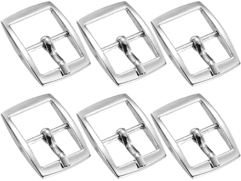 sourcing map Metal Roller Buckle, Single Prong Belt Buckle Center Bar Buckles for Leather Craft Accessories