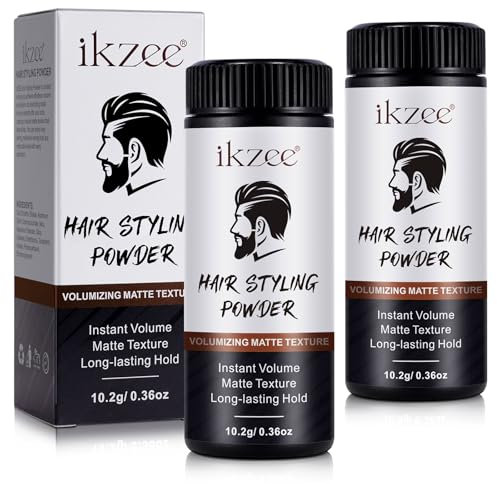 Hair Styling Powder, Texturizing Powder, Polvere volumizzante per capelli, tenuta di lunga durata, polvere opaca per capelli da uomo 2 Pack