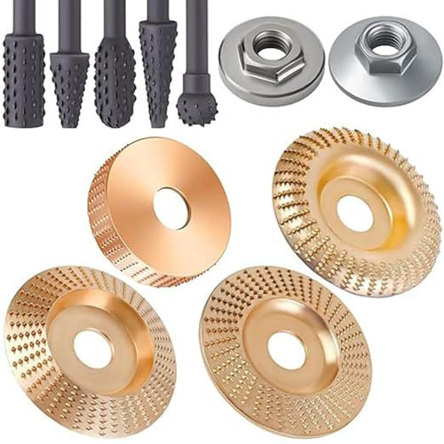 Kit completo di dischi per scultura su legno per smerigliatrice ad angolo per un artigianato preciso e progetti dettagliati di lavoro del legno
