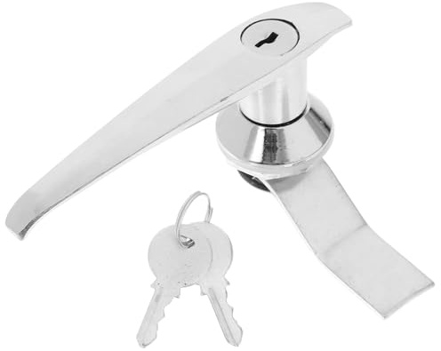 Serrure de Porte D'armoire de Distribution, Serrure de Poignée en T Loquet À Came Métallique Pour Avec Clés D'armoire Sécurisée De Zinc Solide Verrouillage Haute Résistance