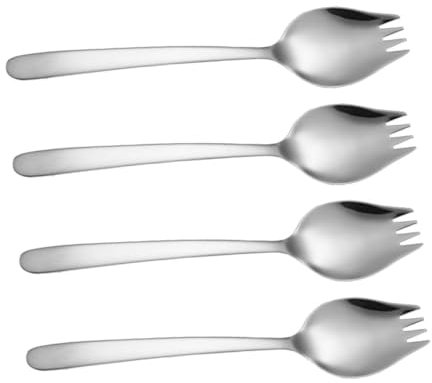 Posate per Insalata in Acciaio Inox, 4 Pezzi, Argento
