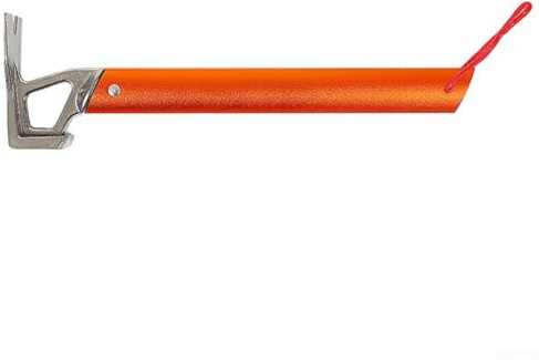 Aluminum Handle Tent Hammer with Stainless Steel Head Ideal For for Camping, Mountaineering and Backpacking (Orange)