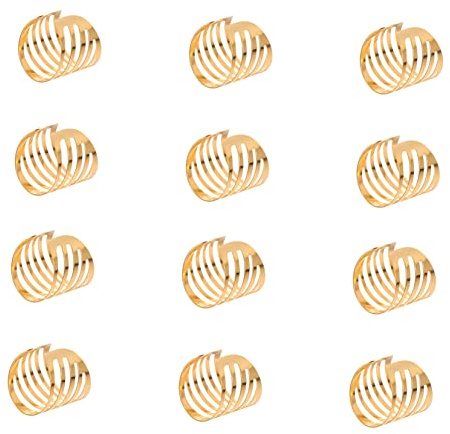INOOMP 12pezzi Anelli Per Tovaglioli in Metallo Cerchi Per Tovagliolo Perla Forniture Per Apparecchiatura Da Tavola Articoli Per Feste e Decorazioni Domestiche